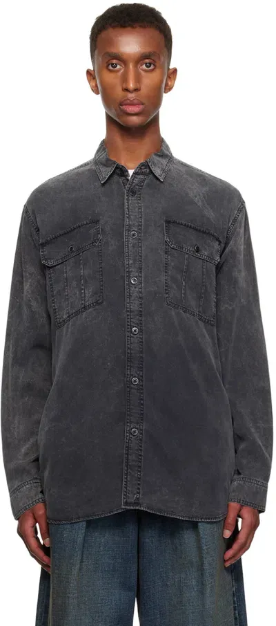 Isabel Marant Black Phelton Shirt In 02fk Faded Black