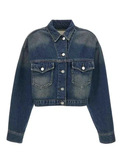 Isabel Marant Navy Tadia Denim Jacket In Blue