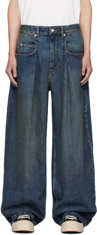 Isabel Marant Blue Janael High-rise Loose-fit Jeans In Dark Blue