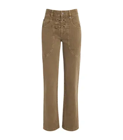 Isabel Marant Brinley Straight Jeans In Brown