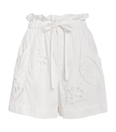 Isabel Marant Broderie Anglaise Hidea Shorts In White