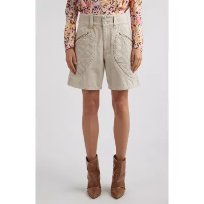 Isabel Marant Candice Denim Shorts In Ecru