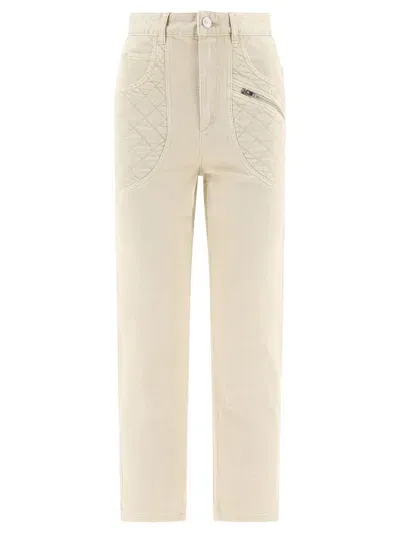 Isabel Marant Casandre Jeans In Beige