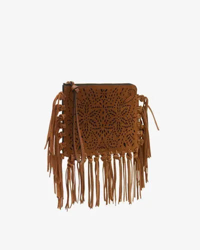 Isabel Marant Flat Pouch Clutch In Cognac