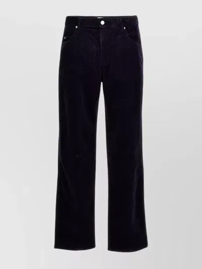 Isabel Marant Black Corduroy Railen Pant In Navy Blue