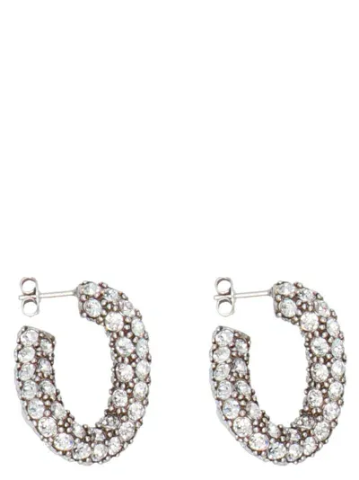 Isabel Marant Funky Ring Embellished Earrings In Silver