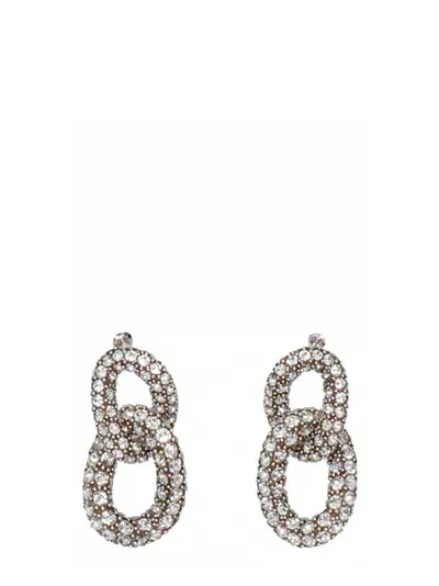 Isabel Marant Women Crystal Earrings In Silver