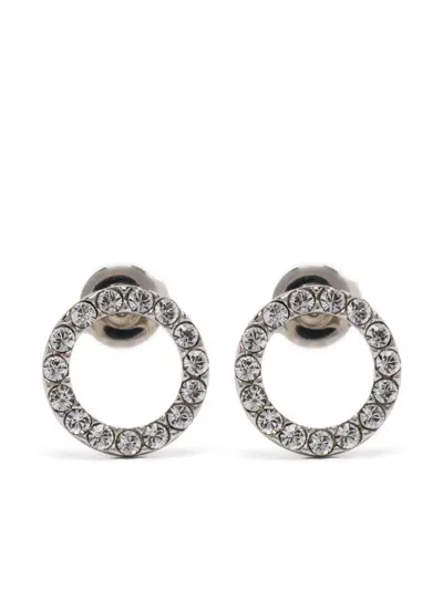 Isabel Marant Crystal-embellished Earrings In Silver