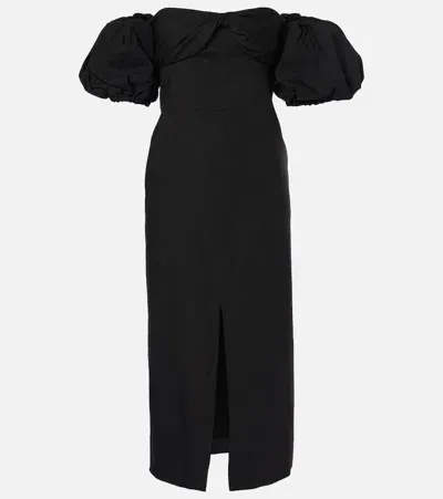 Isabel Marant Stony Off-shoulder Midi Dress In Black