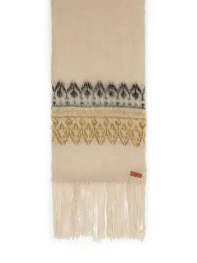 Isabel Marant Dayna' Khaki Mohair Blend Scarf In Beige