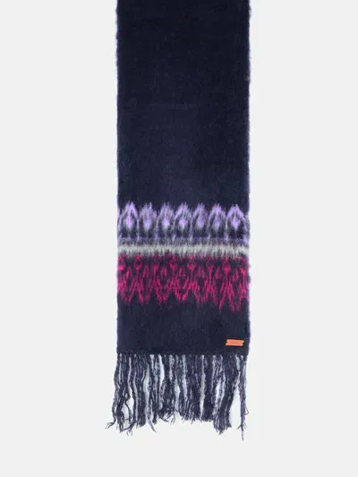 Isabel Marant 'dayna' Navy Mohair Blend Scarf