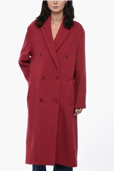 Isabel Marant Double Breasted Coat In Red