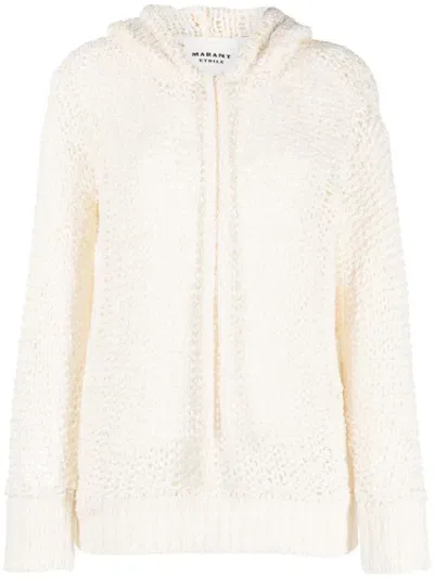 Isabel Marant Drawstring-hood Knit Jumper In Nude