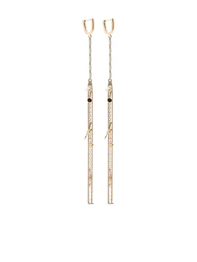 Isabel Marant Drop Brass Earrings In Beige