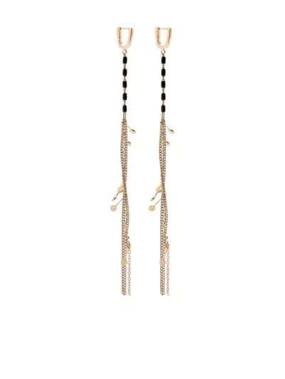 Isabel Marant Drop Brass Earrings In Black