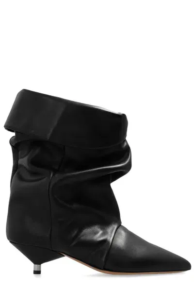 Isabel Marant Edrik Heeled Ankle Boots In Black