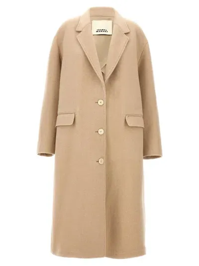 Isabel Marant Efezia Coat In Beige