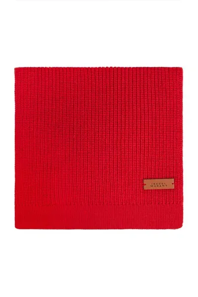 Isabel Marant Enolia Knitted Scarf In Red