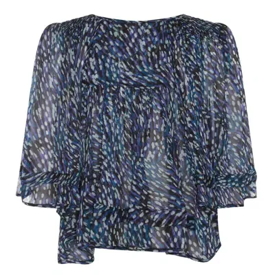 Isabel Marant Étoile Bleu Viscose Shirt In Midnight