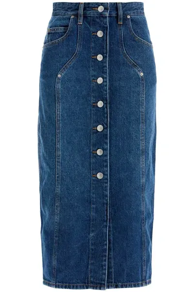 Isabel Marant Étoile Isabel Marant Etoile Denim Vandy Skirt For In Blue