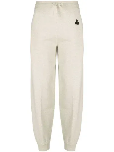 Isabel Marant Étoile Embroidered Logo Track Pants In White