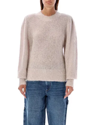 Isabel Marant Étoile Oversized Wool-blend Crewneck Pullover In Neutrals