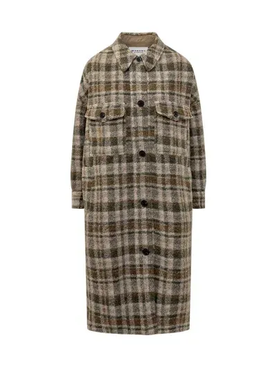 Isabel Marant Étoile Fontizi Coat In Green