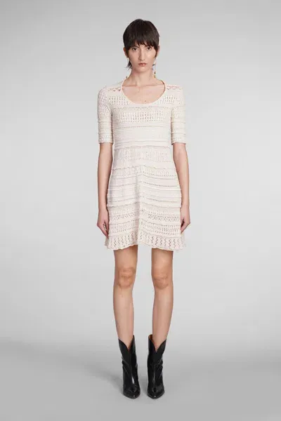 Isabel Marant Étoile Jumi Knitted Mini Dress In Beige