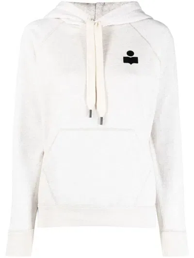 Isabel Marant Étoile Logo Print Hoodie In White