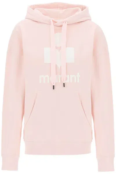 Isabel Marant Étoile Mansel Hoodie With Flocked Logo In Pink