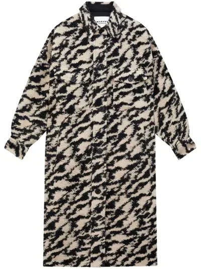 Isabel Marant Étoile Marant Etoile Coats In Patterned Black