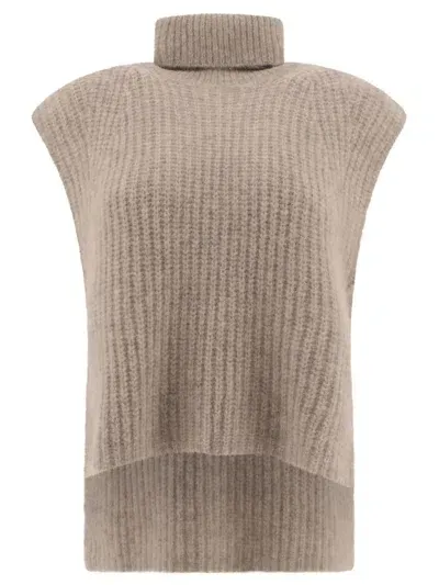 Isabel Marant Étoile "megan" Turtleneck Vest In Beige