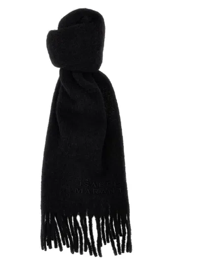 Isabel Marant Firny Fringed Scarf In Black