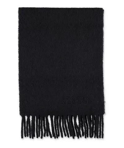 Isabel Marant Firny Wool Scarf In Black