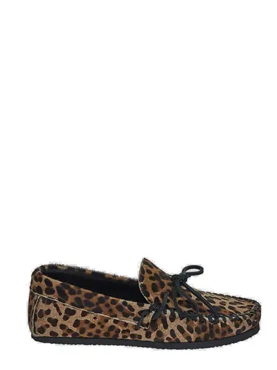 Isabel Marant Fitza Leopard Printed Loafers In Multi