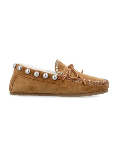 Isabel Marant Fitza Shearling Loafer In Brown