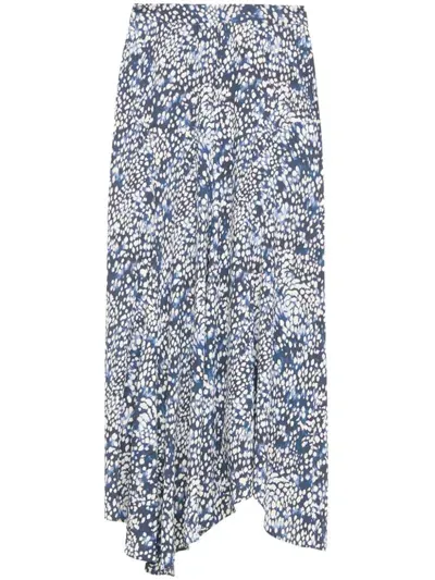 Isabel Marant Floral-print Skirt In Blue