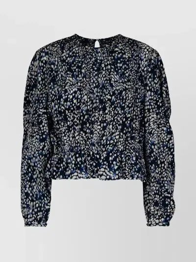 Isabel Marant Gelina Blue Silk Blend Blouse