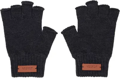 Isabel Marant Gray Blizzi Gloves In 02dg Dark Grey