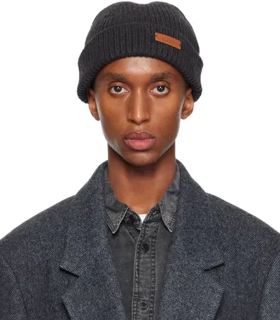 Isabel Marant Gray Briano Beanie In Black