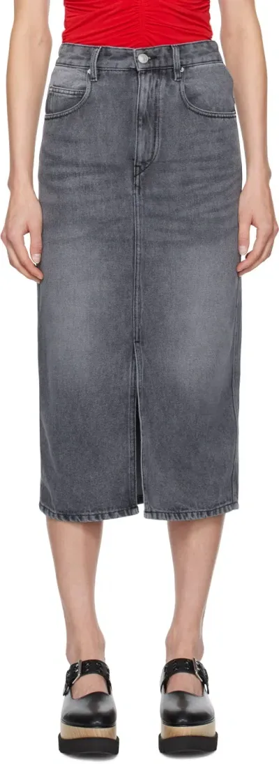 Isabel Marant Gray Tilauria Midi Skirt In Grey