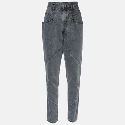 Pre-owned Isabel Marant Grey Washed Denim Paneled Jeans S