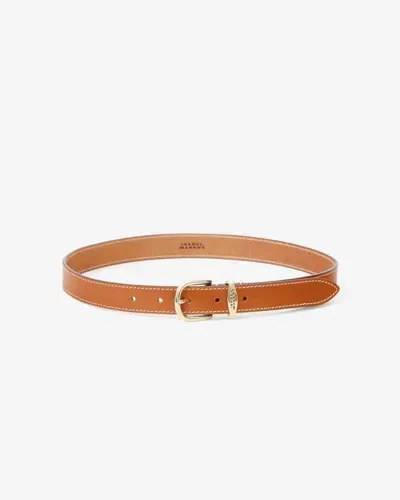 Isabel Marant Zadd Belt In Natural-gold