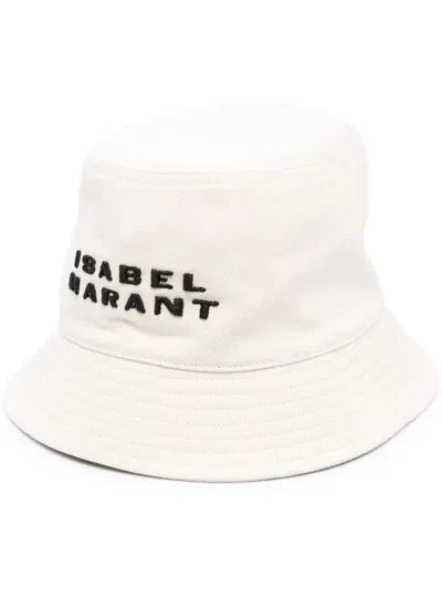 Isabel Marant Haley Logo Bucket Hat In Beige