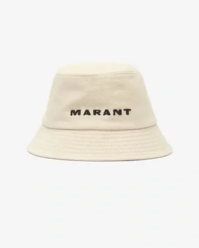 Isabel Marant Haley Hat In Ecru And Black