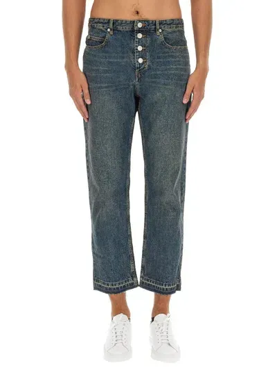 Isabel Marant Jelden Cropped Jeans In Blue