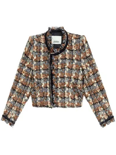 Isabel Marant Kerry Tweed Jacket In Brown