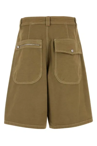 Isabel Marant Khaki Cotton Feoni Bermuda Shorts In Sahara