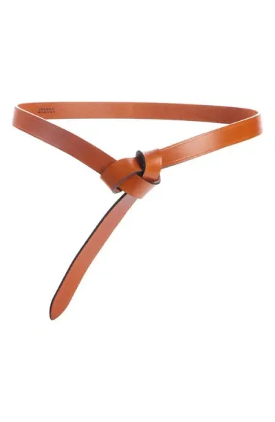 Isabel Marant Kirka Leather Belt In Natural