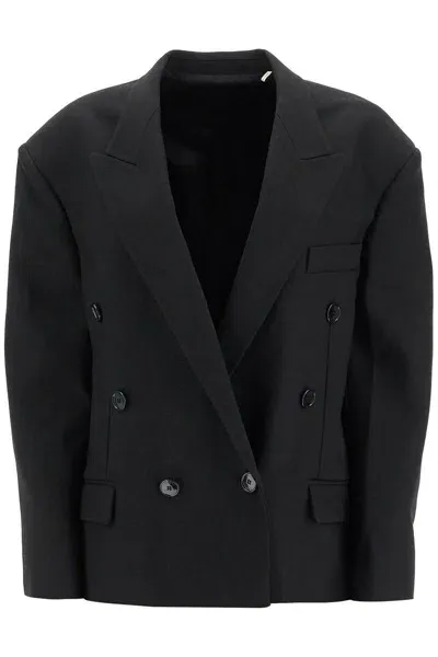 Isabel Marant Elegant Wool Gabardine Jacket In Black